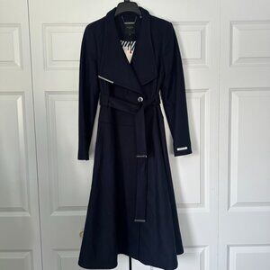 Ted Baker NWT - Roseika Mid-Length Double Breasted Wool Cashmere Coat - Dk Blue